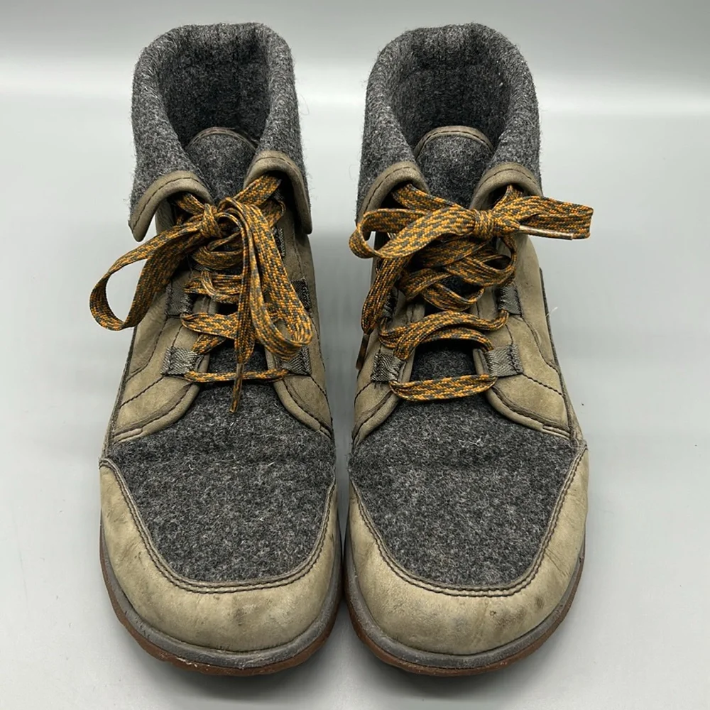 Chaco Barbary Nickel Grey Waterproof Leather Lace Up Boots - Picture 5 of 9